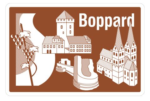 Autobahnschild Boppard