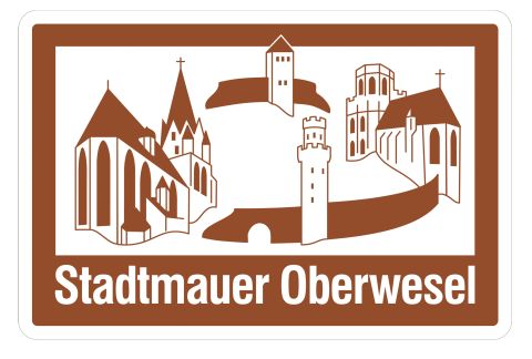 Autobahnschild Stadtmauer Oberwesel