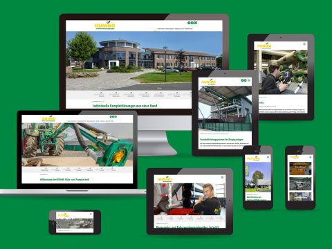 Responsive Website für die HUNING Unternehmensgruppe by arttec grafik gmbh