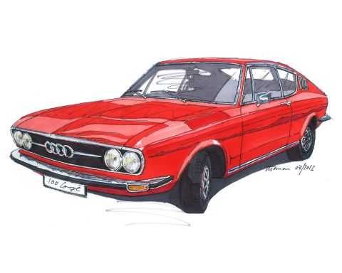 Illustration Audi 100 Coupé
