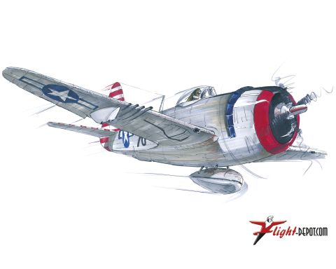 Illustration Republic P-47 Thunderbolt
