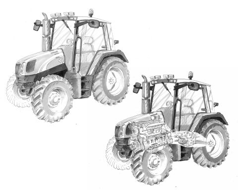 Illustration Traktor