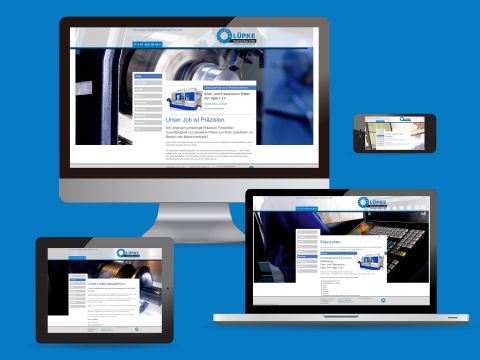 Responsive Website für Lüpke Maschinenbau